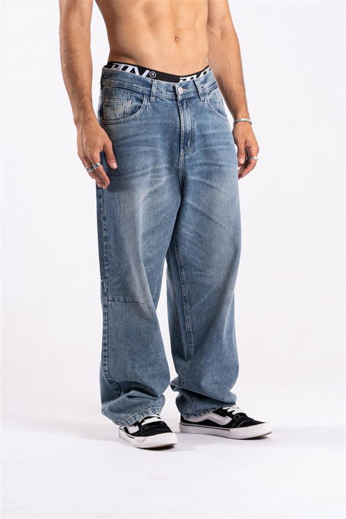 215 - BAGGY AZUL CON PINZA
