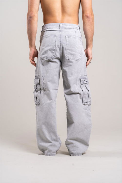 308- WIDE LEG CARGO GREY